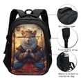 thumbnail image 3 of Daiia Maple Leaf Meditating Squirrel Pattern USB Charging Backpack for Men and Women, Anti-Theft Backpack,Travel Backpack,School Backpack,College Backpack,Laptop Backpack, 3 of 7