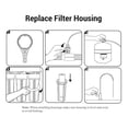 thumbnail image 3 of RO Water Filter Housing, 1/4 inch Female Thread Plastic Long Service Life Reverse Osmosis System Housing  for 2.5 Inch X 10 Inch Filters, 3 of 7