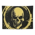 thumbnail image 5 of Orinice Skull Circle Hello Tapestry Wall Hanging Unique Style Graphic Tapestries for Home Wall Decor Living Room Bedroom Apartment Farmhouse Dorm 60x50inch, 5 of 6