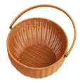 thumbnail image 1 of Cesta de picnic con asa, cesta de almacenamiento de ratán sintético, organizador compacto para despensa, encimera de cocina, frutas de playa, desayuno, 1 of 8
