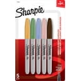 thumbnail image 1 of Sharpie Permanent Markers, Fine Point, Assorted Colours, 5 Count, 1 of 6