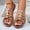 Brown, variant on Women's Bohemian Crisscross Strap Sandals Beaded Decor Flat Roman Shoes Soft Non-slip Beach Vacation Casual Daily Sandals Khaki 36
