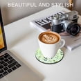 thumbnail image 6 of Green Leaves Coasters Set of 2, Absorbent Coasters for Drinks, Summer Botanical Farmhouse Leaf Coaster for Desk Coffee Table Protection, Home Decor House Warming Gifts 4", 6 of 8