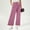 Pink, variant on Women's Pants Under $10 High Rise Staright Leg With Pockets And Elastic Waistband Spring Summer Casual Loose Solid Color Fashion Pockets Outwear Long Pants For Women
