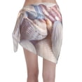 thumbnail image 2 of KLL Sea Shells Print Women's Sarong Coverups Short Bathing Suit Wrap Skirt Beach Wrap Swimsuit Cover Ups, 2 of 6