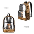 thumbnail image 2 of FKELYI Cartoon Giraffe Print Clear Backpacks for Elementary Student 17 Inch Schoolbag Transprent School Bookbag Boys Girls Casual Daypack Lightweight Travel Bags, 2 of 7