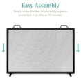 thumbnail image 6 of Best Choice Products 38x27in Single Panel Fireplace Screen Handcrafted Steel Mesh Spark Guard w/ Handles - Black, 6 of 7