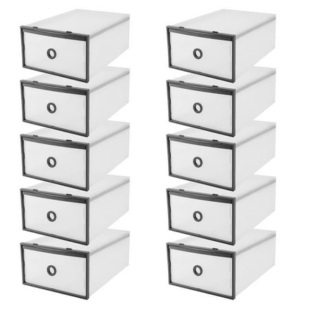 Walfront 1 5 10 Pack Closet Storage Organizer Transparent Plastic