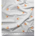 thumbnail image 1 of Soimoi Gray Poly Georgette Fabric Numbers & Glass Kitchen Printed Craft Fabric by the Yard 52 Inch Wide, 1 of 3