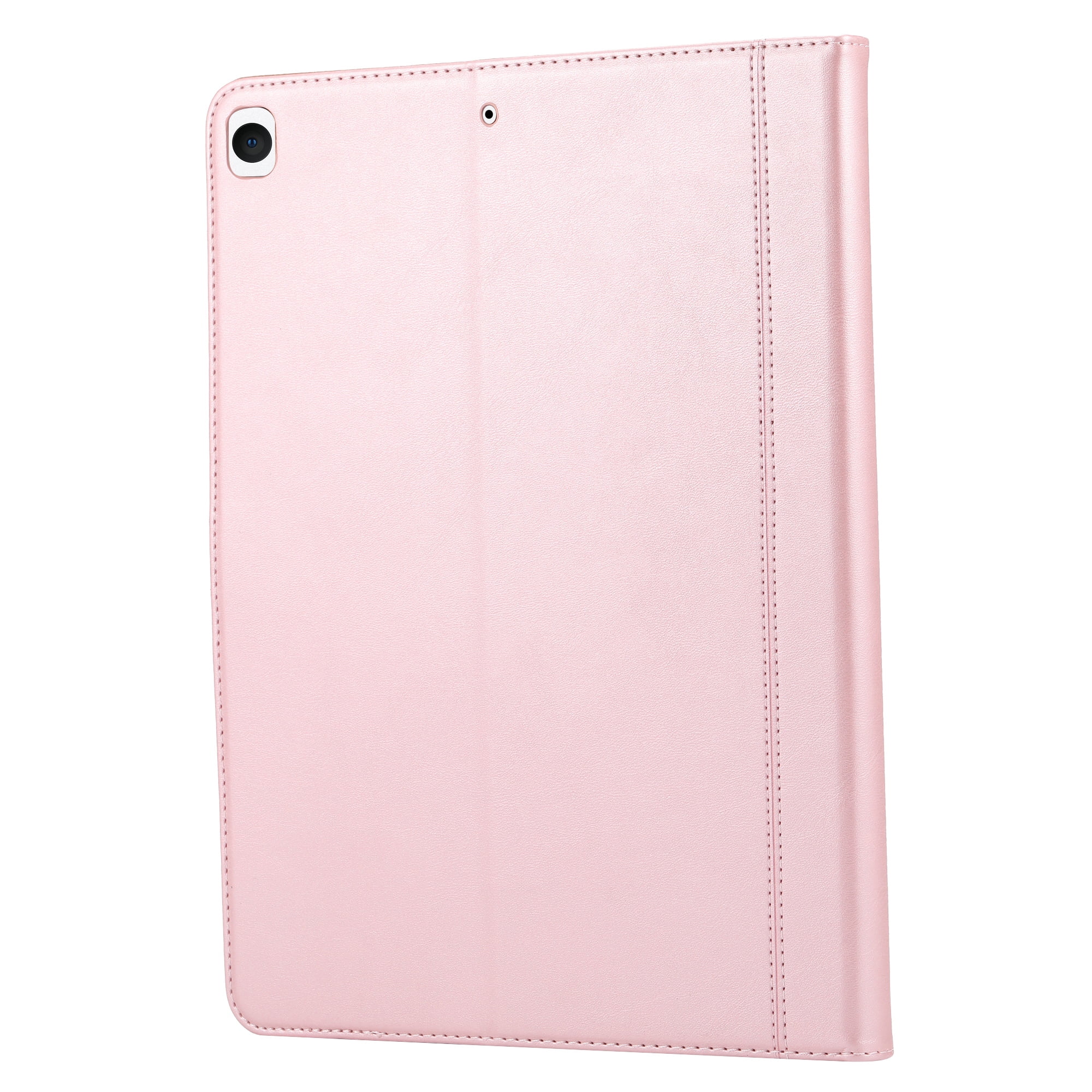 ELEHOLD for iPad 9th/8th/7th Gen 10.2" (2021/2020/2019) Multi-Functional Flip Leather Wallet Case with Front Pocket Card Slots Kickstand Pencil Holder Shockproof Business Men Women Case Cover,Rosegold