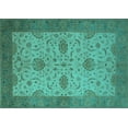 thumbnail image 1 of Ahgly Company Indoor Rectangle Oriental Turquoise Blue Industrial Area Rugs, 8' x 12', 1 of 4