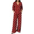 thumbnail image 2 of Hvogkswy Pajamas for Women Set Long Sleeve V Neck Tops and Drawstring Pockets Trousers Oversized 2 Piece Outfits Lightweight Breathable Casual Lounge Sets, 2 of 6