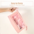 thumbnail image 2 of Unique Bargains Clear Letter Makeup Bags Transparent Toiletry Bag Waterproof Cosmetic Bags for Travel Pink Large, 2 of 7