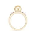 thumbnail image 2 of ANGARA Golden South Sea Cultured Pearl Ring with Rubies in 14K Yellow Gold for Women | June Birthstone, Birthday, Anniversary, Jewelry Gift for Women | Pearl Ring, 2 of 9