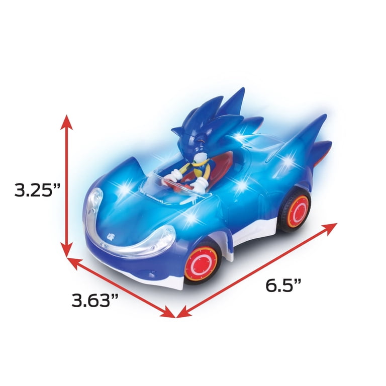 NKOK, Sonic Glow Racer RC Car, Blue, Light-Up, Ready to Run