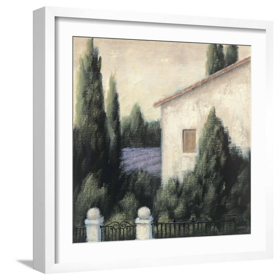 Art.com Lavender Villa Detail Art Print by James Wiens, White Frame Wall Art, 21" x 21"