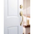 thumbnail image 2 of Kwikset Dakota Single Cylinder Handleset with Polo Knob featuring SmartKey in Polished Brass, 2 of 4