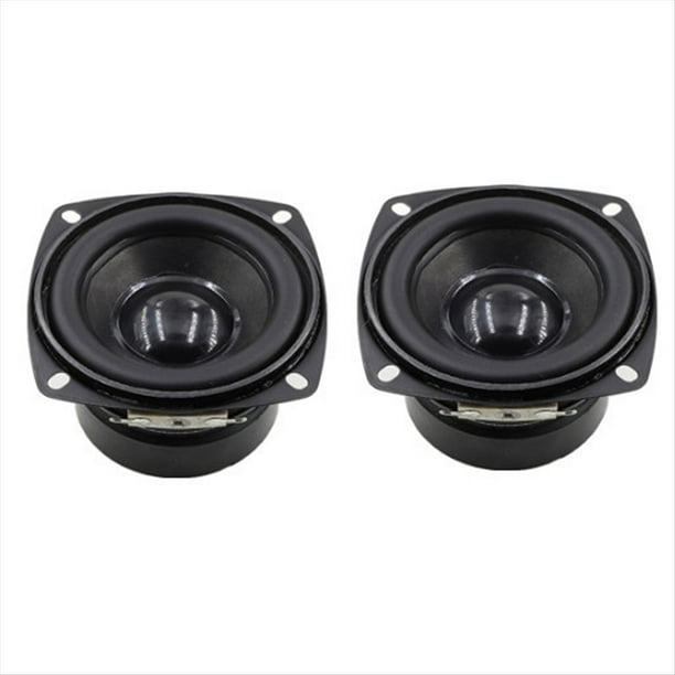 2 Altavoces Subwoofer de 78 mm, 4 Ohmios, 15 W, Tapa Convexa de 3 Pulgadas, Graves Cuadrados, Altavoces de Estantería para Bricolaje, de Sonido HiFi para Cine en Casa.