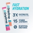 thumbnail image 6 of DripDrop Zero Sugar Fast Hydration - Peach and Raspberry Lemonade Electrolyte Powder Drink Mix, 10 Count, 6 of 9