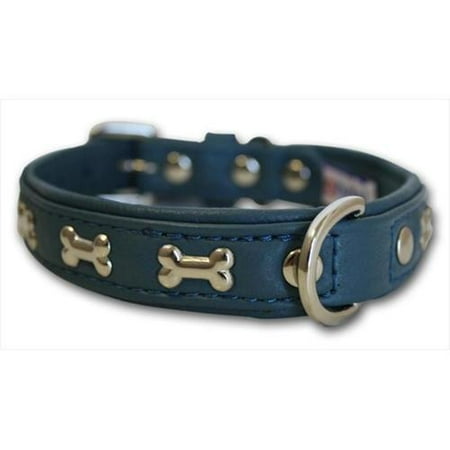 Angel Pet Supplies 41275 Rotterdam Bones Dog Collar in Ocean Blue