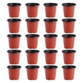thumbnail image 4 of PAMINGONO Indoor Flower Pot Simple Round Brown Plastic Planter 20Pcs 4.9X4.9X3.9in, 4 of 8