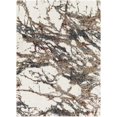 thumbnail image 3 of Marble Swirl Collection Living Room Bedroom Dining Room Runner Rug - Modern Abstract Contemporary Carpet - Blue  Grey  Beige - 2&#39;7&#34; x 7&#39;7&#34;, 3 of 8