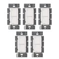 thumbnail image 1 of Paquete de 5 Interruptores Inteligentes para Luz Lutron Caseta 6A 120V Blanco, 1 of 9