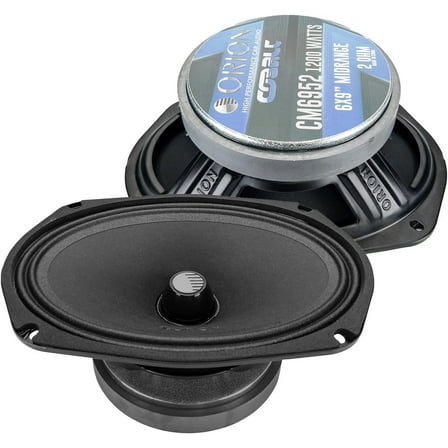 Orion CM6952 Pro Audio Cobalt 6"x9" Midrange Bullet Speakers 1200 Watts Max Power 2 Ohm Car Audio (Pair)