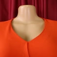 thumbnail image 6 of AURA Plus Size Women V Neck Long Sleeve High Waist Pencil Midi Dress Elegant Office Party Outfit, 6 of 9