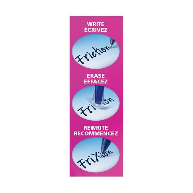 FriXion Point Clicker Stylos rétractables à encre gel effaçable - Noirs