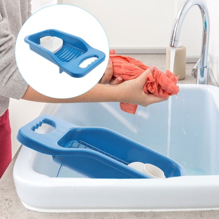 HOMOBABE 1Pack Blue Washboard 12.8x6.9in for Hand Wash Laundry and Underwear