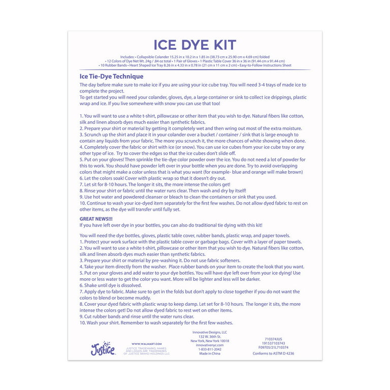 Justice DIY Tie-Dye Ice Dye Kit