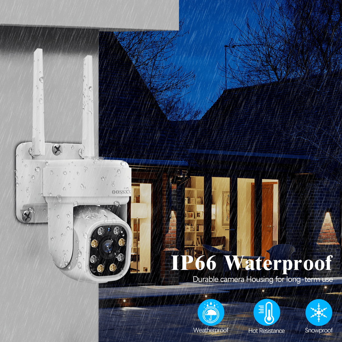 OOSSXX 5MP Outdoor Wireless PTZ Security Camera System, 10-Channel Security All-in-One Monitor, WIFI Cameras System