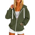 thumbnail image 1 of Sweat à Capuche Léger et Décontracté pour Femmes avec Poche Zippée pour Usage Quotidien en Automne et Saisons, 1 of 4