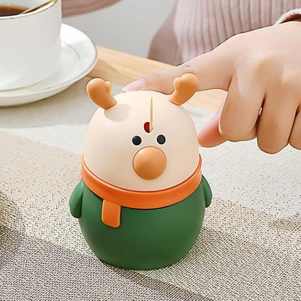 Caja De Palillos De Dientes De Madera Natural - Portátil, Con Tapa A Roscas, Para Llevar En El Bolsillo (8.2 Cm)