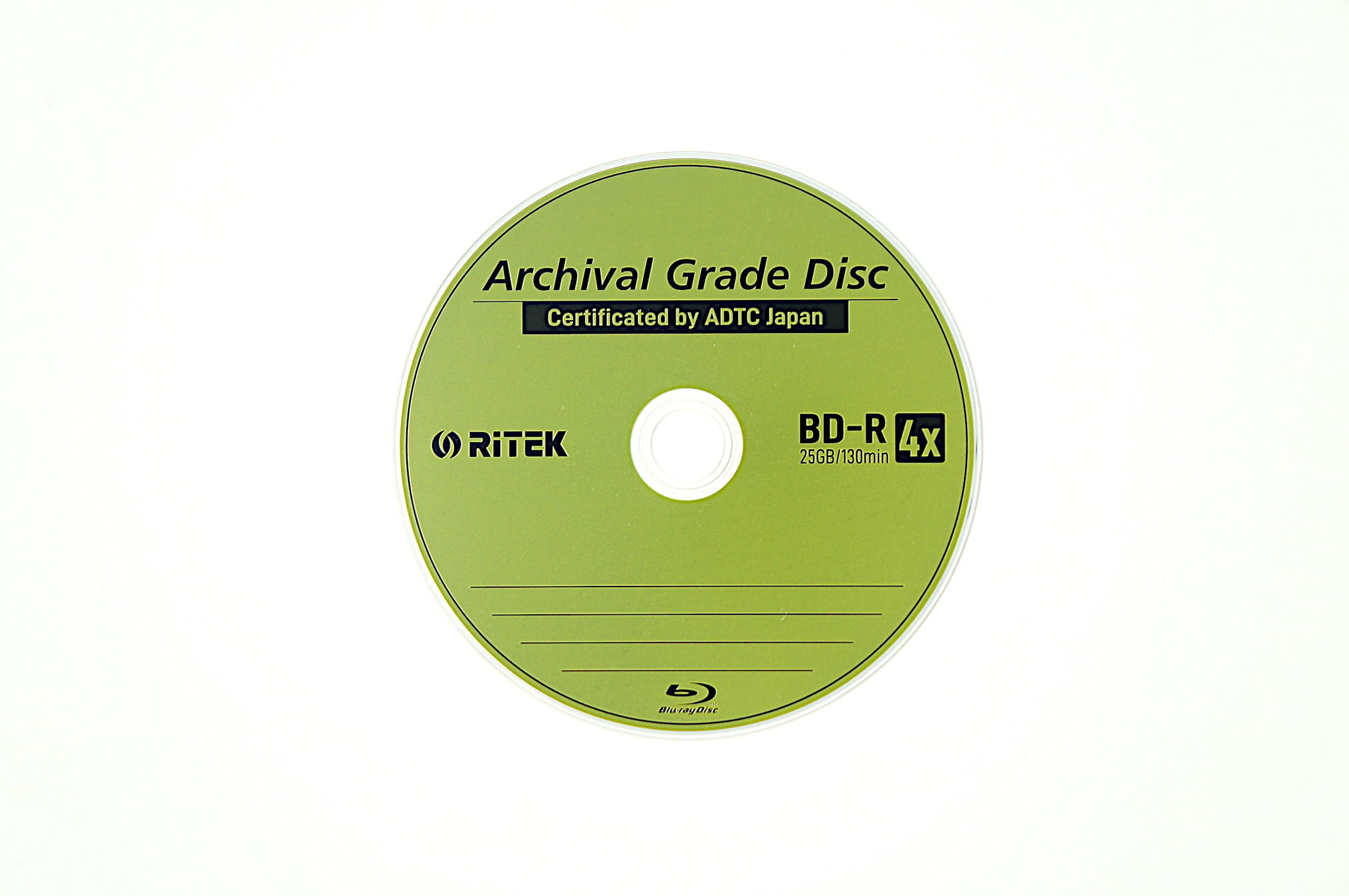50 Pack Ritek BD-R 25GB 4X Archival Grade Blank Disc Certified by ADTC Japan