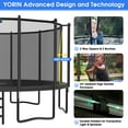 thumbnail image 3 of YORIN Trampoline with Trampoline Light, 1500LBS 16FT Trampoline for 10 Kids Adults, Recreational Trampoline with Basketball Hoop, Ladder, Galvanized Outdoor Heavy Duty Trampoline, 3 of 7