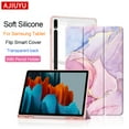 thumbnail image 2 of For Samsung Galaxy Tab S9 S8 S7 Plus FE 12.4 11 Case Transparent Back Tablet Cover For Tab S6 Lite A8 Pencil Holder Cases Pink Tab S7 S8 11inch, 2 of 6