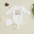 thumbnail image 2 of Preemie Newborn Infant Baby Girls Clothes Ribbed Bodysuit&nbsp; for 0-3 Months Preemie Newborn Knotted Sleeping Bag Fetal Hat Set Baby Comfortable And Breathable Pajamas, 2 of 4