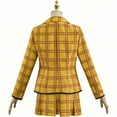 thumbnail image 4 of Yellow Plaid Jacket Skirts Set Schoolgirls Outfit for Adult Women, 4 of 7