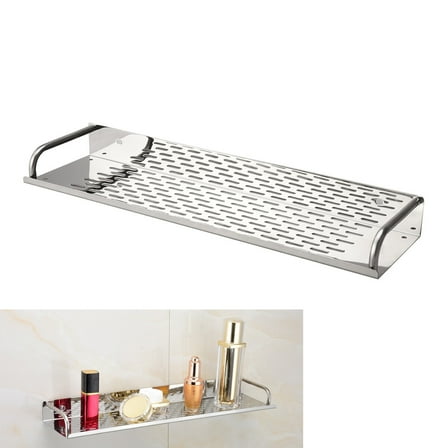 OFFIGAM Floating Bathroom Shelf Storage Rack Stainless Steel 1Set