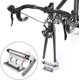 thumbnail image 1 of Soporte delantero para bicicleta Horquillas para bicicleta de montaña Soporte para bicicleta de liberación rápida Remolque portátil para bicicleta de aleación de aluminio, negro, una pieza, 1 of 2