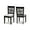 Grey/Espresso, variant on Baxton Studio Caron Modern and Contemporary Sand Fabric Upholstered Espresso Brown Finished Wood 2-Piece Dining Chair