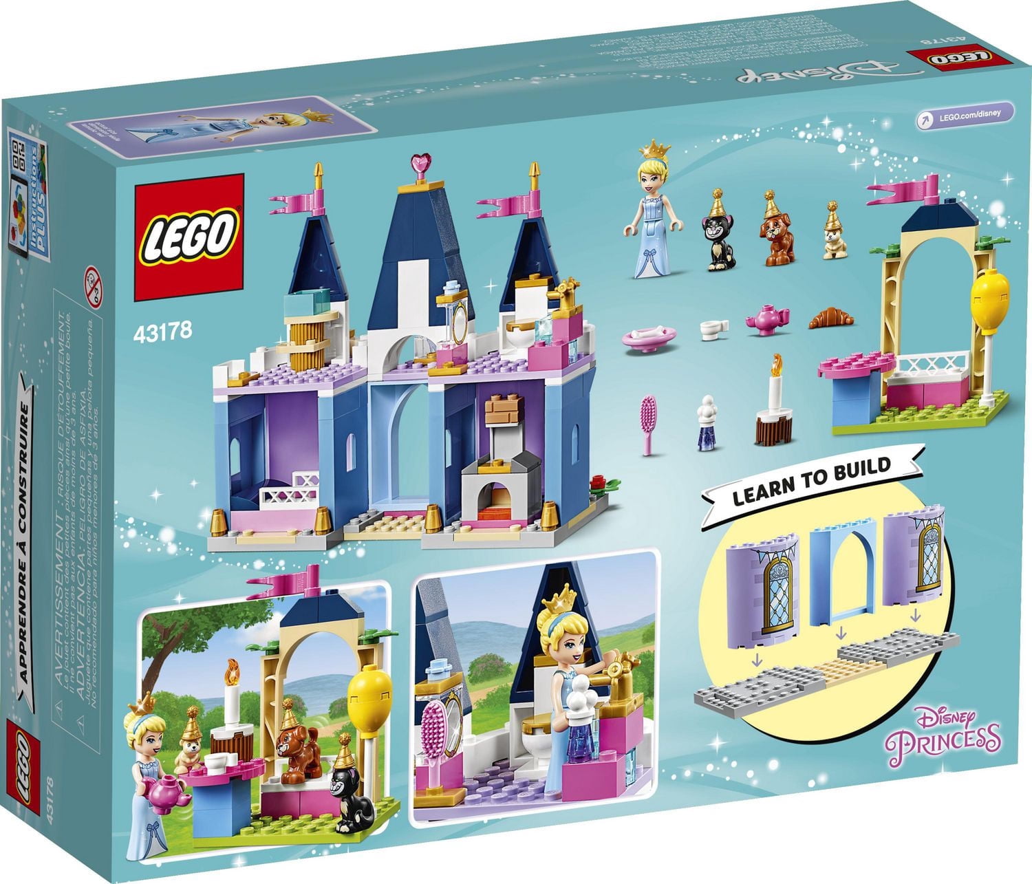 LEGO Disney Cinderella’s Castle Celebration 43178 Cinderella Toy Building Kit (168 Pieces)