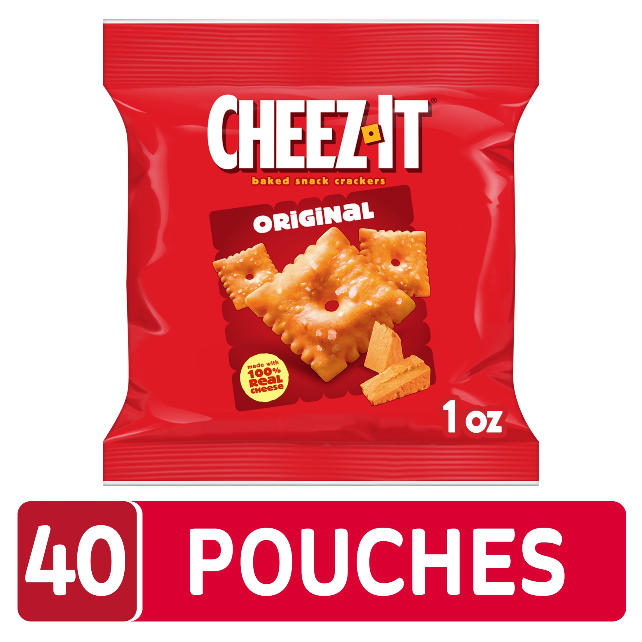 Cheez-It Original Cheese Crackers, Baked Snack Crackers, 40 Count