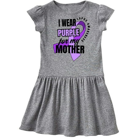 

Inktastic I Wear Purple For My Mother Lupus Awareness Gift Toddler Girl Dress