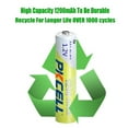 thumbnail image 4 of PKCELL 1.2V Ni-MH AAA 1000mAh Rechargeable Battery with Electric Razors Toothbrushe High Power 8Pcs, 4 of 7