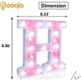 thumbnail image 4 of Carpa LED Pooqla con forma de letra para marquesina, color rosa claro, funciona con pilas, 4 of 6
