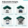 thumbnail image 7 of ADVANCE OUTDOOR 10x15 ft Carports Heavy Duty Car Canopy Garage Party Tent Boat Shelter, Adjustable Height from 9.5 ft to 11 ft, Green, 7 of 7