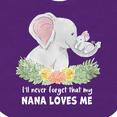 thumbnail image 4 of Inktastic I'll Never Forget That My Nana Loves Me with Cute Elephants Boys or Girls Baby Bib, 4 of 4